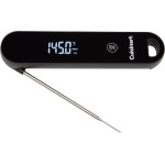 Cuisinart LED Digital Pro Instant Read Thermometer, Calibrated Ambidextrous Waterproof Meat Thermometer for Home & Grill, Lift to Wake Ultra Fast 0.6s Read Time, Home Gadget, BBQ, Smoker, Oil Fry