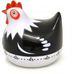 Cute Chicken-Shaped Kitchen Timer – 60-Minute Mechanical Timer for Cooking, Baking, and Meal Prep (Black)