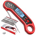 Meat Thermometer Digital, Instant Read Meat Thermometer for Grill and Cooking, Waterproof Food Thermometer for Kitchen and Outside, BBQ, Turkey, Candy, Liquids, Beef