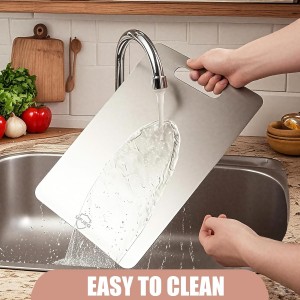 Titanium Cutting Board, 3 PCS Titanium Cutting Boards for Kitchen, Non Toxic, Double-Sided Food Grade Chopping Board for Outdoor Camping(15.6" x 11", 13" x 9.3", 11.8" x 7.8")