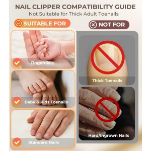 2025 New 3-in-1 Electric Nail Clippers, Baby Nail File, 3-Speeds, Polishing Automatic Nail Trimmer with Nail Chip Storage & LED Light, Rechargeable Safety Cutter for Women, Men, Baby, Seniors