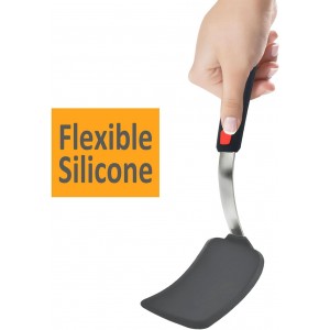 Mixed 5 Piece Silicone Spatula Set, 600F Heat-Resistant No-Melt Rubber Spatula Handle and Blade - Kitchen Cooking Utensils for Nonstick Cookware, Spatula Turner for Egg,Pancake,Burger- Dishwasher Safe