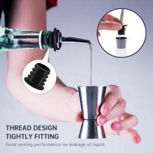 Liquor Pourer Adapters 1 inch/25 mm, Liquor Pour Spout for Large Neck Liquor Bottles, Liquor Bottle Pourers for Alcohol, Speed Pourers for Liquor Bottles Wine Pourer Spout Olive Oil (6)