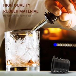 Liquor Pourer Adapters 1 inch/25 mm, Liquor Pour Spout for Large Neck Liquor Bottles, Liquor Bottle Pourers for Alcohol, Speed Pourers for Liquor Bottles Wine Pourer Spout Olive Oil (6)