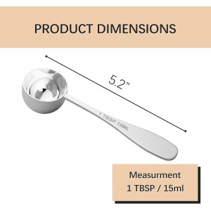 2PCS 1tbsp(3tsp, 15 ml) Single Measuring Spoon, Stainless Steel Individual Teaspoon, Metal Measure Scoop with Gift Box
