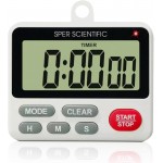 Sper Scientific 24-Hour Digital Lab + Kitchen Timer with LED Light 810001 - Precision Countdown Timer with Large Display, Loud Alarm & Clock Mode - for Cooking, Lab Experiments & More