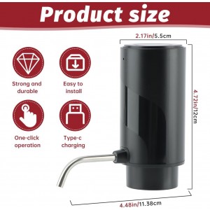 Electric Wine Decanter Aerator, Automatic One-Touch Quick-Pour Dispenser with USB Rechargeable Battery, Wine Air Aerator Pourer Spout