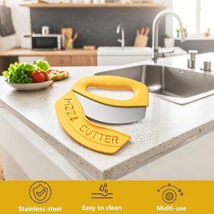 Pizza Cutter – Stainless Steel Pizza Slicer with Blade Cover, Sharp & Ergonomic Kitchen Tool for Slices – Classic Pizza Knife for Pizza Lovers & Home Chefs​​