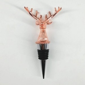 Bottle Stopper Stag for Head Wine Mouth Wine Guide Pourer Bartender Gold