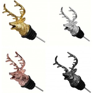 Bottle Stopper Stag for Head Wine Mouth Wine Guide Pourer Bartender Gold
