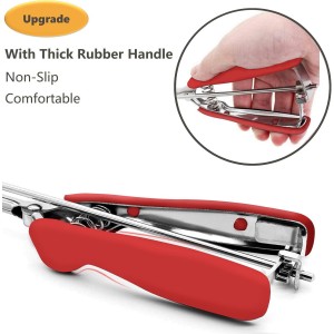 Cookie Scoop Set, 3Pcs Ice Cream Scoop, Cookie Scoops for Baking Set of 3, 18/8 Stainless Steel Cookie Scooper for Baking, Ice Cream Scooper with Trigger Release, Red Soft Grip Cookie Dough Scoop