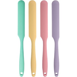 4 Pcs Silicone Jar Spatula Set - Long Ha...