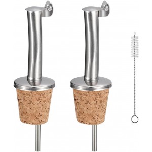 2Pcs Auto Flip Stainless Steel Cork Bott...