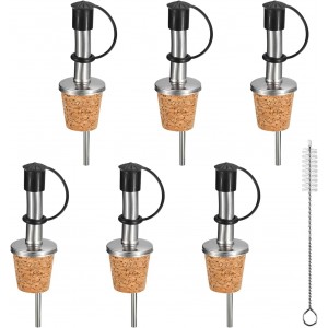 6Pcs Stainless Steel Cork Bottle Pourers...