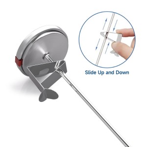 Candy Thermometer and Deep Fry Thermometer with 2 Inch Large Dial, 9 Inch Stainless Steel Probe – Temperature Guide for Candy Making, Frying, Confectionery, Dessert, Chocolate, Jam, and BBQ