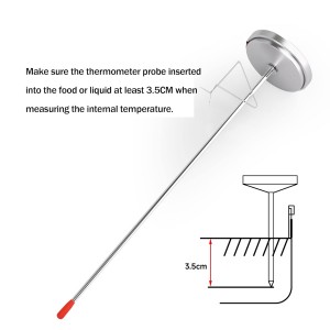 Candy Thermometer and Deep Fry Thermometer with 2 Inch Large Dial, 9 Inch Stainless Steel Probe – Temperature Guide for Candy Making, Frying, Confectionery, Dessert, Chocolate, Jam, and BBQ