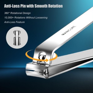 Heavy-Duty 4 PCS Nail Clippers Set with Case,Sharp High-Carbon Steel Blades for Hard Nails,Portable Grooming Tool for Men & Women,Great Christmas Gift,Stocking Stuffers Idea