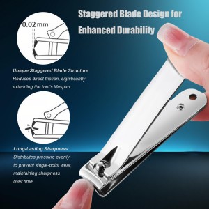 Heavy-Duty 4 PCS Nail Clippers Set with Case,Sharp High-Carbon Steel Blades for Hard Nails,Portable Grooming Tool for Men & Women,Great Christmas Gift,Stocking Stuffers Idea