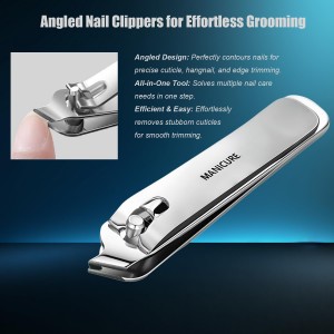 Heavy-Duty 4 PCS Nail Clippers Set with Case,Sharp High-Carbon Steel Blades for Hard Nails,Portable Grooming Tool for Men & Women,Great Christmas Gift,Stocking Stuffers Idea