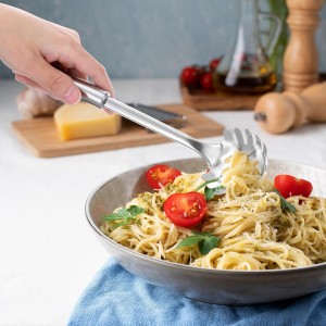 Pasta Fork Stainless Steel Pasta Spoon, Spaghetti Sever, Heavy Duty Metal Spaghetti Spoon Kitchen Utensils.
