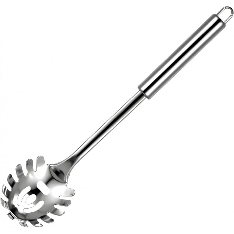 Pasta Fork Stainless Steel Pasta Spoon, Spaghetti Sever, Heavy Duty Metal Spaghetti Spoon Kitchen Utensils.