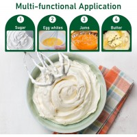 Hand Mixer Attachments Beater, Dough Hooks and Whisk, Blending Rod, Stainless Steel Hand Mixer Accessories Compatible with Kitchenaid Hand Mixers KHM3 KHM5 KHM7 KHM9, 6-piece set