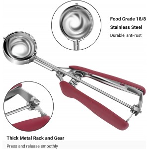 Cookie Scoop Set, Cookie Scoops for Baking Set of 3, Stainless Steel Ice Cream Scoop, 1 Tbsp/2 Tbsp/3 Tbsp Cookie Dough Scoop, Cookie Scooper for Cookie Cupcake Muffin Truffles Ice Cream