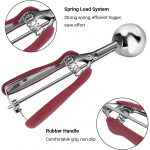 Cookie Scoop Set, Cookie Scoops for Baking Set of 3, Stainless Steel Ice Cream Scoop, 1 Tbsp/2 Tbsp/3 Tbsp Cookie Dough Scoop, Cookie Scooper for Cookie Cupcake Muffin Truffles Ice Cream