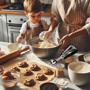 Cookie Scoop Set, Cookie Scoops for Baking Set of 3, Stainless Steel Ice Cream Scoop, 1 Tbsp/2 Tbsp/3 Tbsp Cookie Dough Scoop, Cookie Scooper for Cookie Cupcake Muffin Truffles Ice Cream
