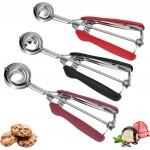 Cookie Scoop Set, Cookie Scoops for Baking Set of 3, Stainless Steel Ice Cream Scoop, 1 Tbsp/2 Tbsp/3 Tbsp Cookie Dough Scoop, Cookie Scooper for Cookie Cupcake Muffin Truffles Ice Cream