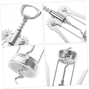 STOBAZA Manual Wine Corkscrew Bottle Opener for Arthritic Hands Party Wine Opener Stainless Steel Winged Design