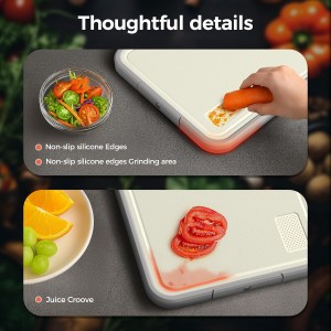 Stainless Steel Cutting Board for Kitchen, 2-in-1 Double-Sided Chopping Board, Food Grade Stainless Steel/PP, Easy to Clean, Large Size, Non-Slip, 16”×11”