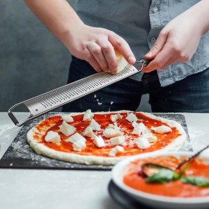 Zester Grater for Lemon Cheese with Handle,Black