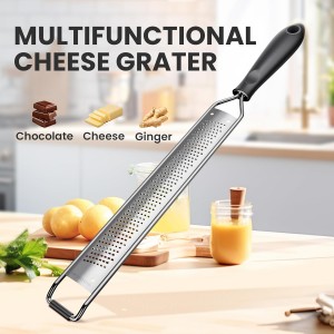Zester Grater for Lemon Cheese with Handle,Black