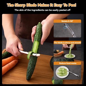 Straight Stainless Steel Vegetable & Fruit Peeler – Ultra-Sharp Blade, Comfortable Handle, Easy to Clean Kitchen Peeler