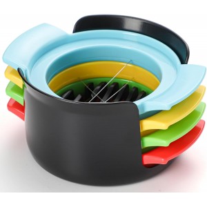 Egg Slicer for Hard Boiled Eggs，4 in 1 Multifunctional Egg Cutter,Strawberry slicer, Strawberry, Tomato, Dicer for Soft Fruit Mushroom Home Use