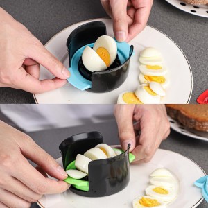 Egg Slicer for Hard Boiled Eggs，4 in 1 Multifunctional Egg Cutter,Strawberry slicer, Strawberry, Tomato, Dicer for Soft Fruit Mushroom Home Use