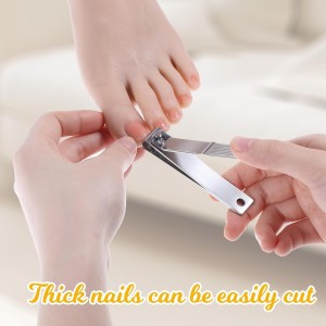 6 Pieces Straight Nail Clippers for Thick Nails Edge Toenails Clippers Stainless Steel Nails Cutters Heavy Duty Fingernail Clipper for Men Women