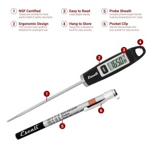 Escali Home Thermometer Set, Includes Gourmet Digital, Candy, and Instant-Read Meat Thermometers