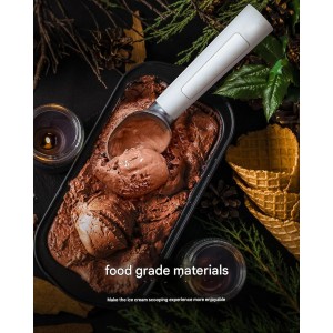 Heated Ice Cream Scoop, Rechargeable Icecream Scoop with LED Display, Rechargeable Electric Ice Cream Scoop, Maximum Heating up to 158℉ for Hard Ice Cream