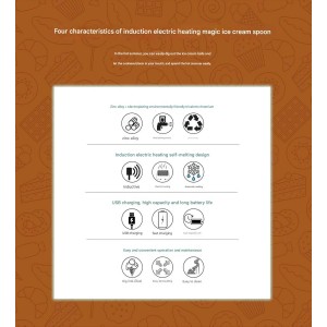 Heated Ice Cream Scoop, Rechargeable Icecream Scoop with LED Display, Rechargeable Electric Ice Cream Scoop, Maximum Heating up to 158℉ for Hard Ice Cream