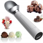 Heated Ice Cream Scoop, Rechargeable Icecream Scoop with LED Display, Rechargeable Electric Ice Cream Scoop, Maximum Heating up to 158℉ for Hard Ice Cream