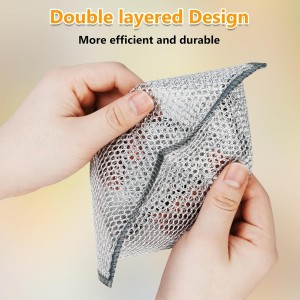 15PCS Multipurpose Wire Dishwashing Rag,Non Scratch Wire Dishcloth, Reusable Steel Wool Scrubber,Non-Scratch&Quick-Drying&Odor-Resistant Multi-Purpose for Kitchen,Bathroom Cleaning (15)