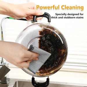 15PCS Multipurpose Wire Dishwashing Rag,Non Scratch Wire Dishcloth, Reusable Steel Wool Scrubber,Non-Scratch&Quick-Drying&Odor-Resistant Multi-Purpose for Kitchen,Bathroom Cleaning (15)