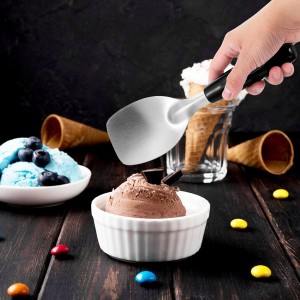 4 Pack Ice Cream Spade Heavy Duty - Stainless Steel Flat Ice Cream Scoop, Scooper for Hard or Creamy Dessert Spade Butter Cutter