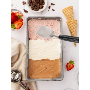 Professional Ice Cream Scoop Set, Stainless Steel Trigger Release Portion Scoop and Classic Ice Cream Spade Design for Frozen Treats,Baking Cookie Dough