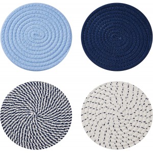 8” Blue Trivets for Hot Dishes, Hot po...