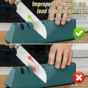 Knife Sharpener, Diamond Abrasives Electric Knife Sharpener for Stainless Steel and Ceramic Knives, with Dust Collection Box, Quick Sharpening & Polishing