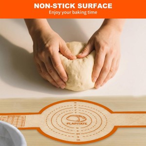 Silicone Bread Sling for Dutch Oven Liner, Non Stick 2 PCS, Easy Clean Reusable Silicone Baking Mat with Long Handles, Easy to Transfer Sourdough Bread, Orange