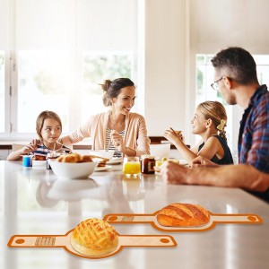 Silicone Bread Sling for Dutch Oven Liner, Non Stick 2 PCS, Easy Clean Reusable Silicone Baking Mat with Long Handles, Easy to Transfer Sourdough Bread, Orange